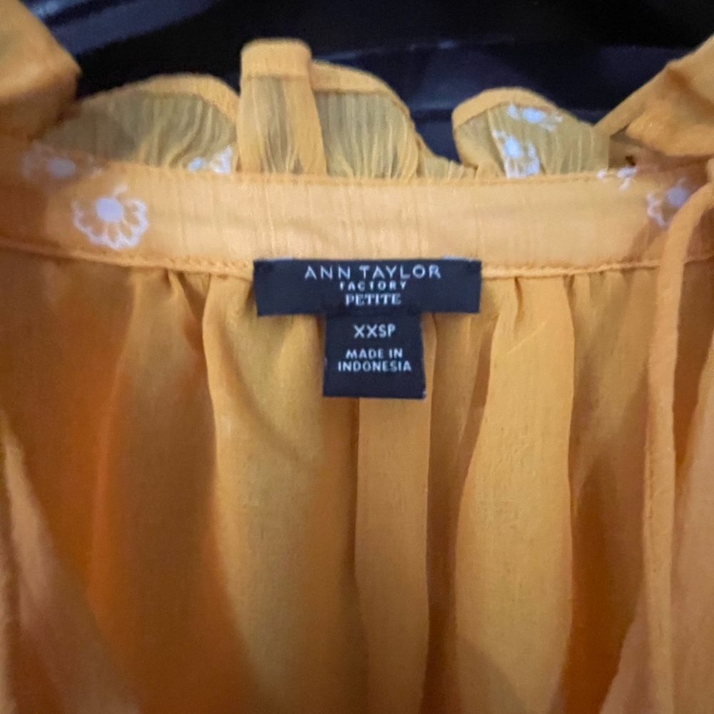 Ann Taylor Mustard Blouse